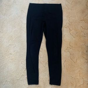 Black Leggings with Mesh Detail